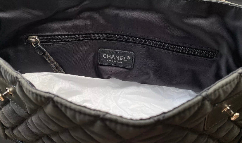 Chanel Crossbody Sport Bag Matelasse Messenger Pony Hair Canvas CC Shoulder Bag