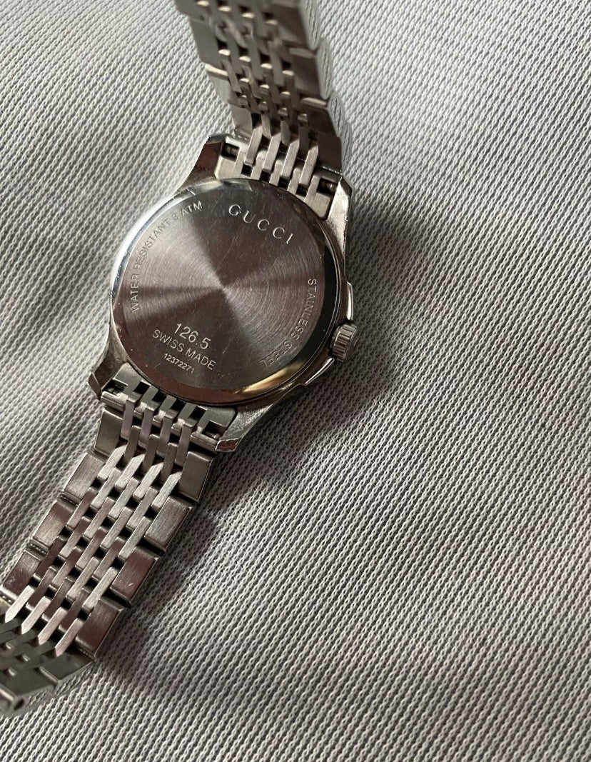 Gucci Watch G-Timeless YA126508 Mother Of Pearl Diamond Dial Stainless Steel