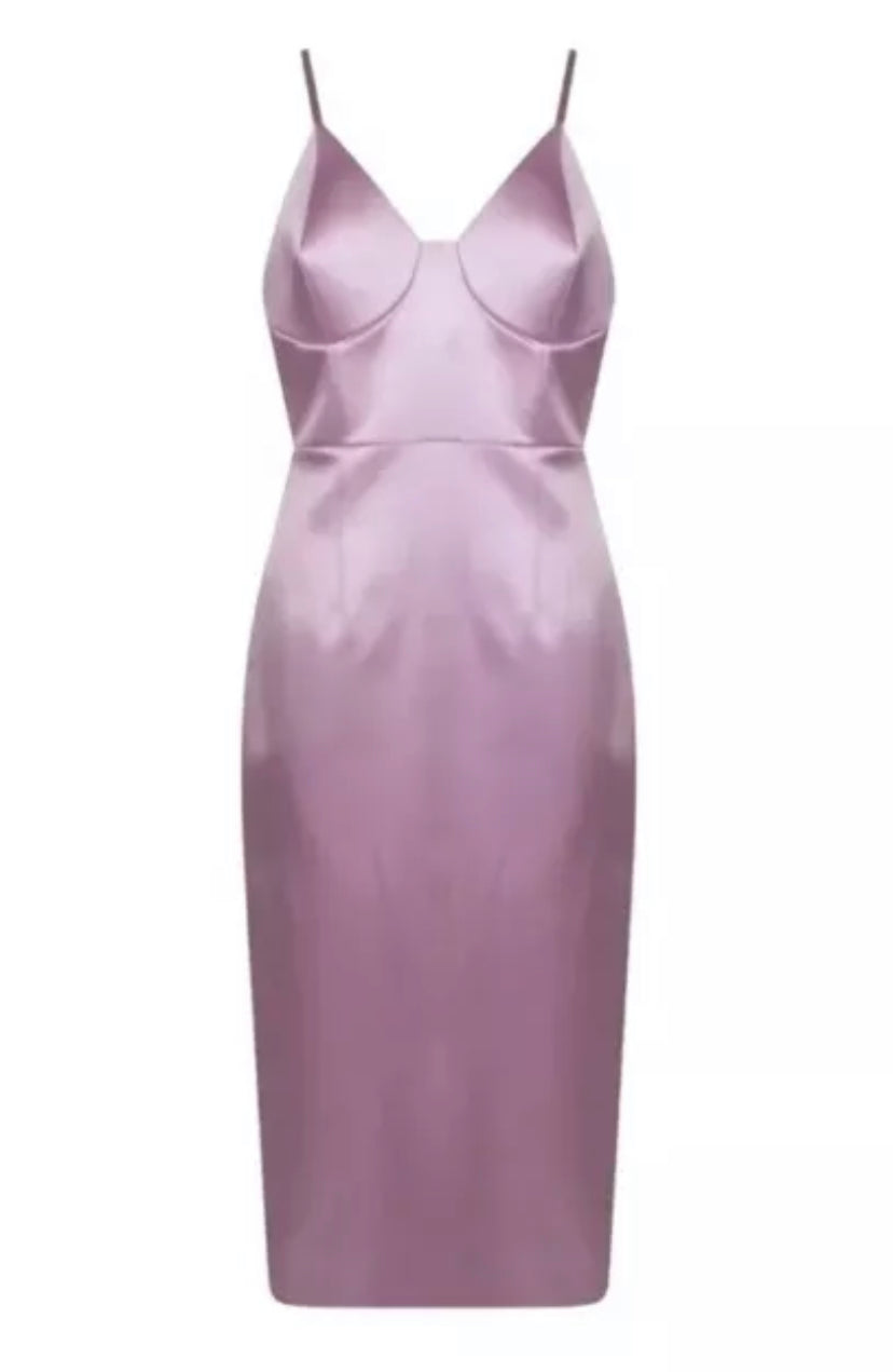 Gucci Silk Dress Pink Mauve Mid-Length Love Parade Duchesse 36IT Spring 2022’