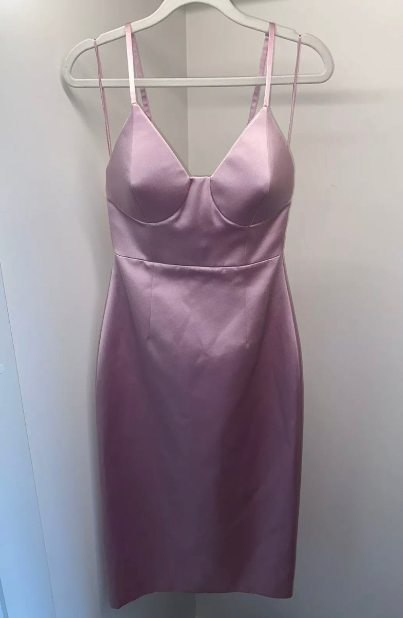 Gucci Silk Dress Pink Mauve Mid-Length Love Parade Duchesse 36IT Spring 2022’